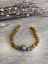 Load image into Gallery viewer, Agate Necklace with a Silver Pendant