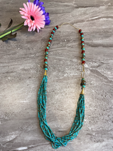 Charger l'image dans la galerie, Turquoise and Agate Long Necklace