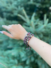 Load image into Gallery viewer, Fluorite with One Silver Charm Bracelet