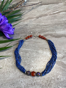 Lapis and Agate Necklace