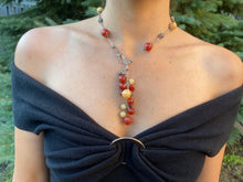 Charger l&#39;image dans la galerie, Yellow and Red Agate Necklace
