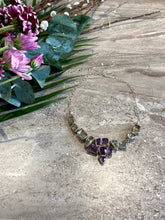 Load image into Gallery viewer, Green and Purple Amethyst Silver Necklace
